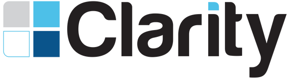 Clarity logo on a white background