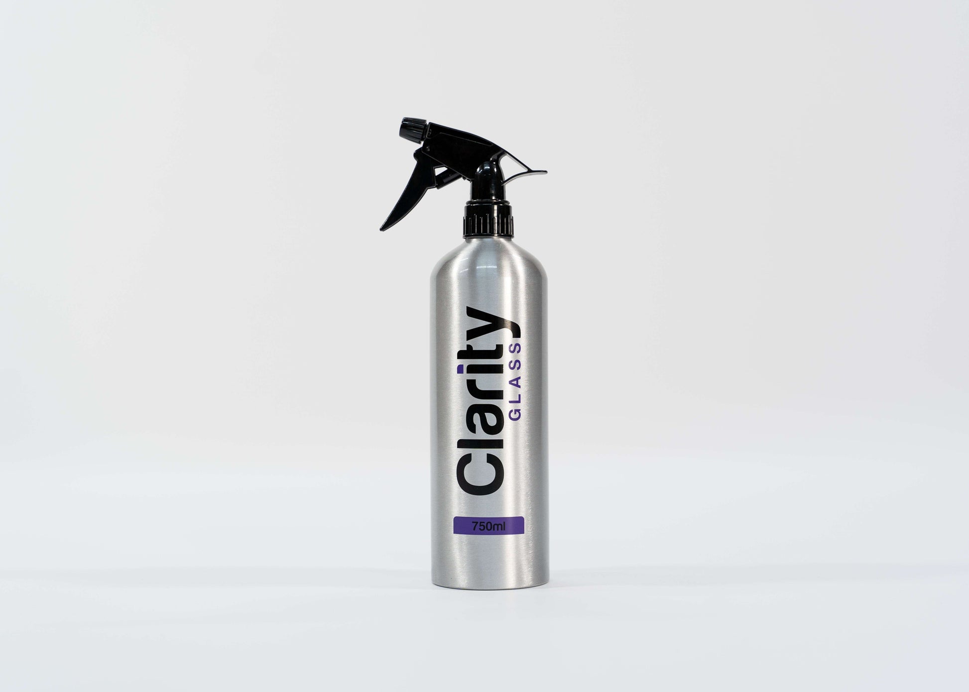 Clarity Glass Cleaner 750mL bottle - ammonia-free, streak-free formula for car windows, boat glass, and tinted surfaces.