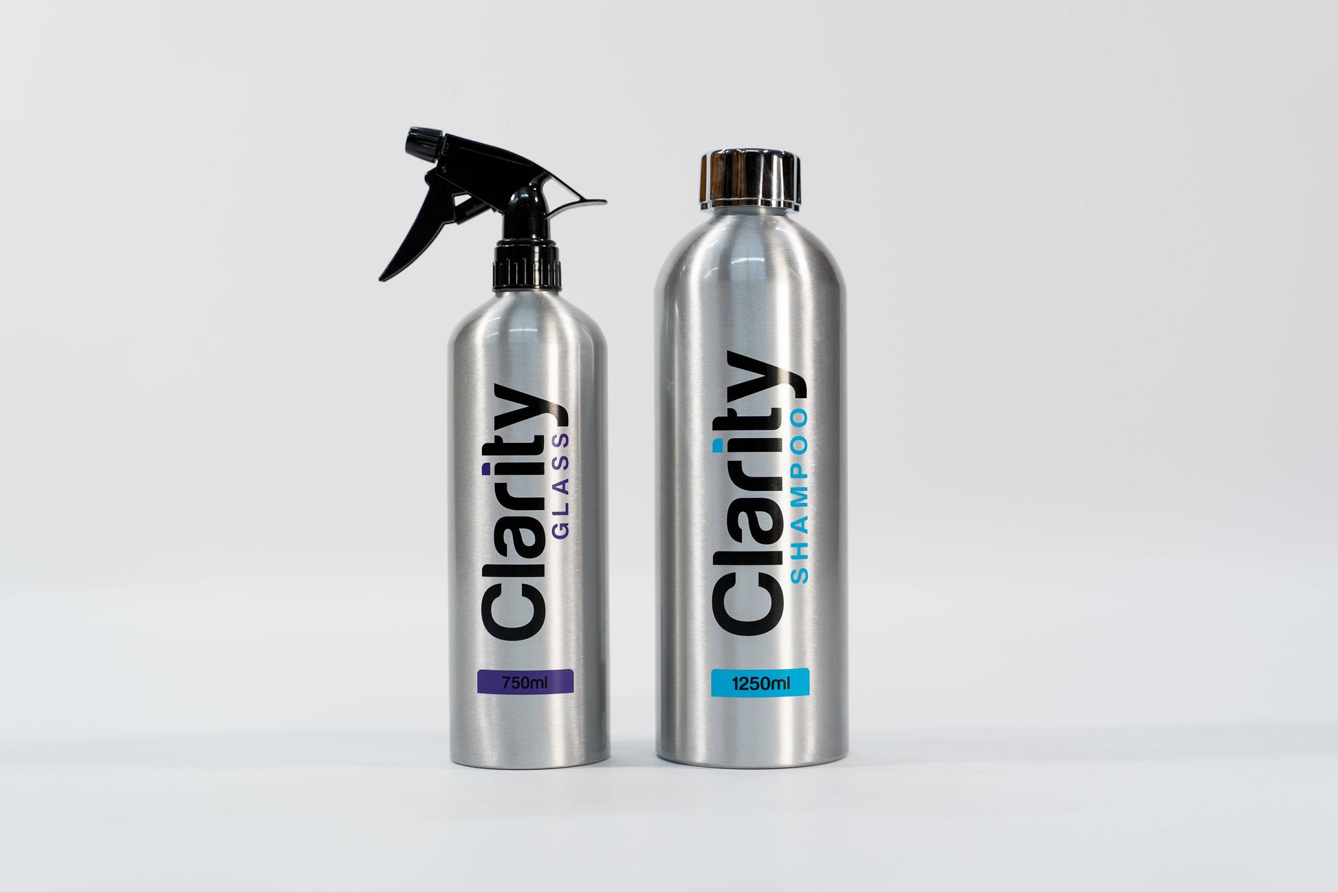 Clarity Essentials Car Detailing Kit – High-lubricity shampoo & streak-free glass cleaner for cars, boats, and caravans. Includes 1250mL Shampoo + 750mL Glass Cleaner.